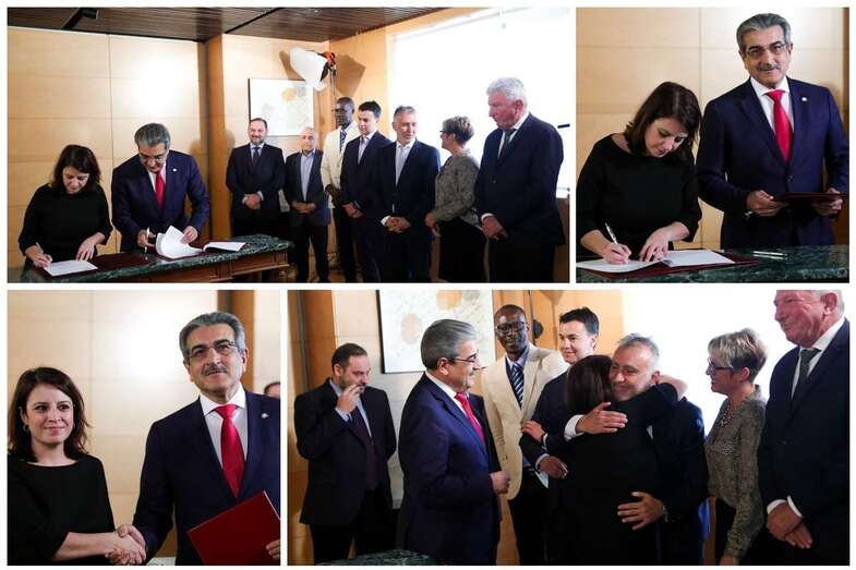 La firma tuvo lugar este viernes en Madrid (Foto TA)